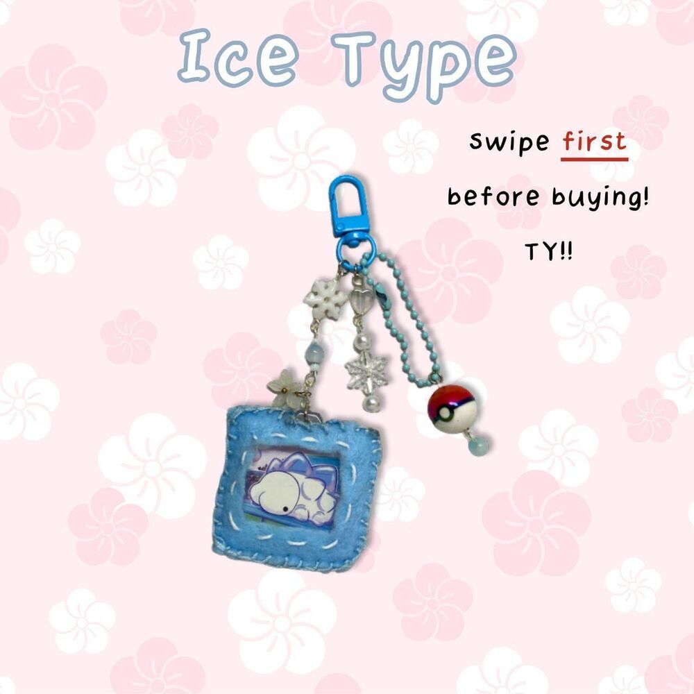 Ice Type Pokemon Custom Keychain